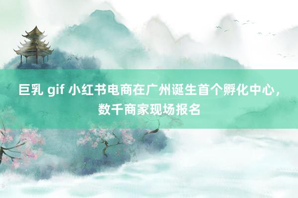 巨乳 gif 小红书电商在广州诞生首个孵化中心，数千商家现场报名