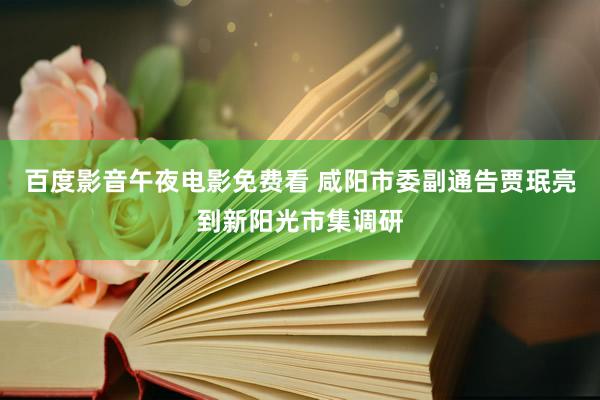 百度影音午夜电影免费看 咸阳市委副通告贾珉亮到新阳光市集调研